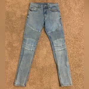 Skinny Biker Denim Jeans | Size 32